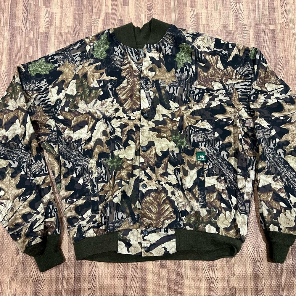 Camo Green and Brown Bomber Jacket with Camouflage Print